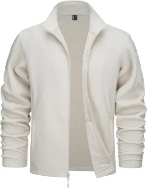 TACVASEN Men's Fleece Jackets Full Zip Lightweight Jacket Casual Soft Warm Coats with Pockets