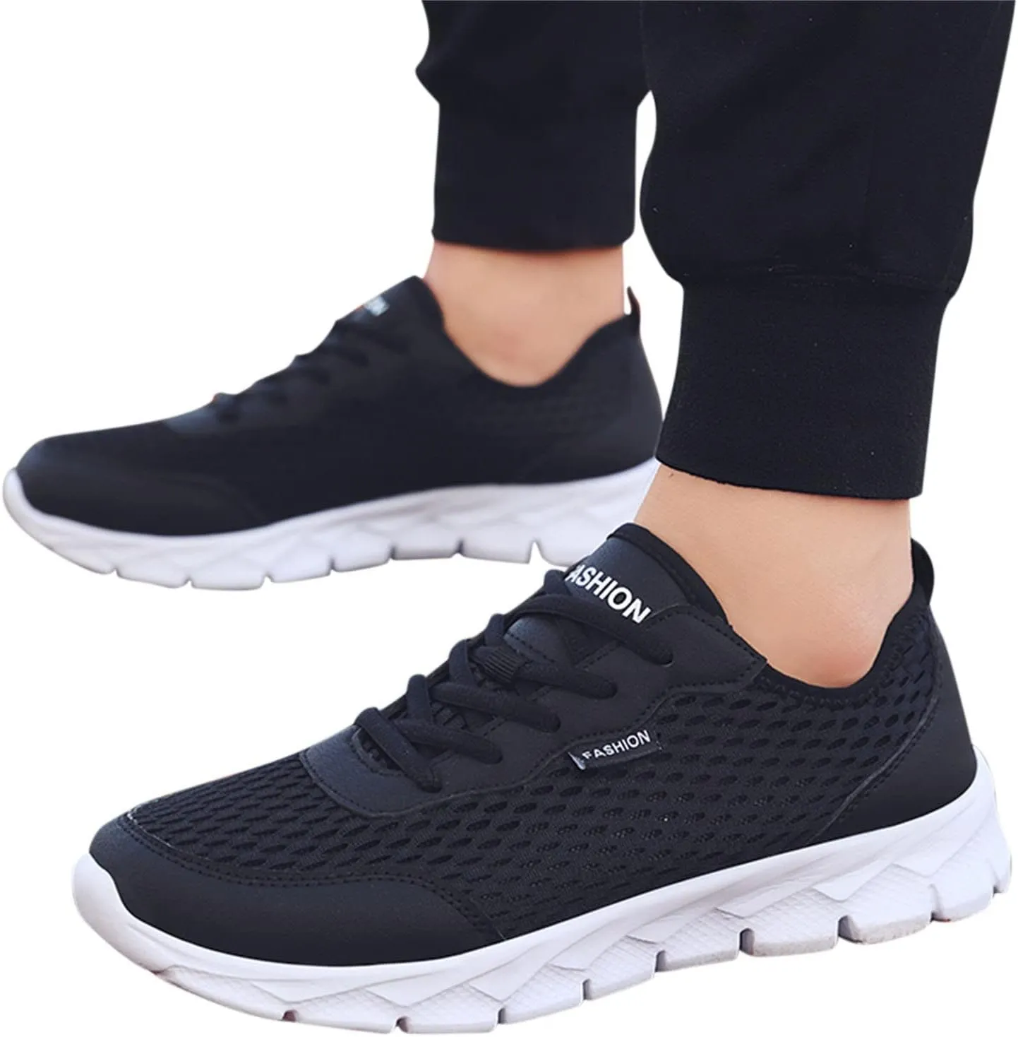 Tennis Shoes Womens Lightweight Comfortable Lace up Mens Tennis Shoes Slip On Black Casual Shoes Waterproof Sneakers Red Tennis Shoe Cross Trainer Shoe
