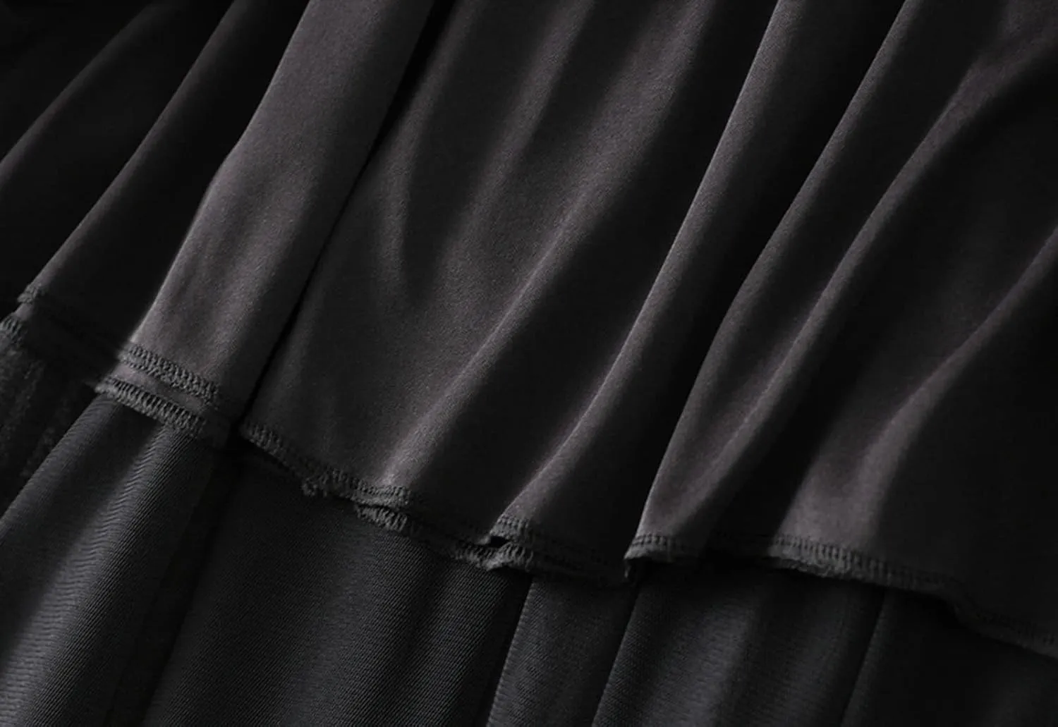 Tulle Skirts for Women, High Waist Double-Layered Mesh Pleated Midi Skirts