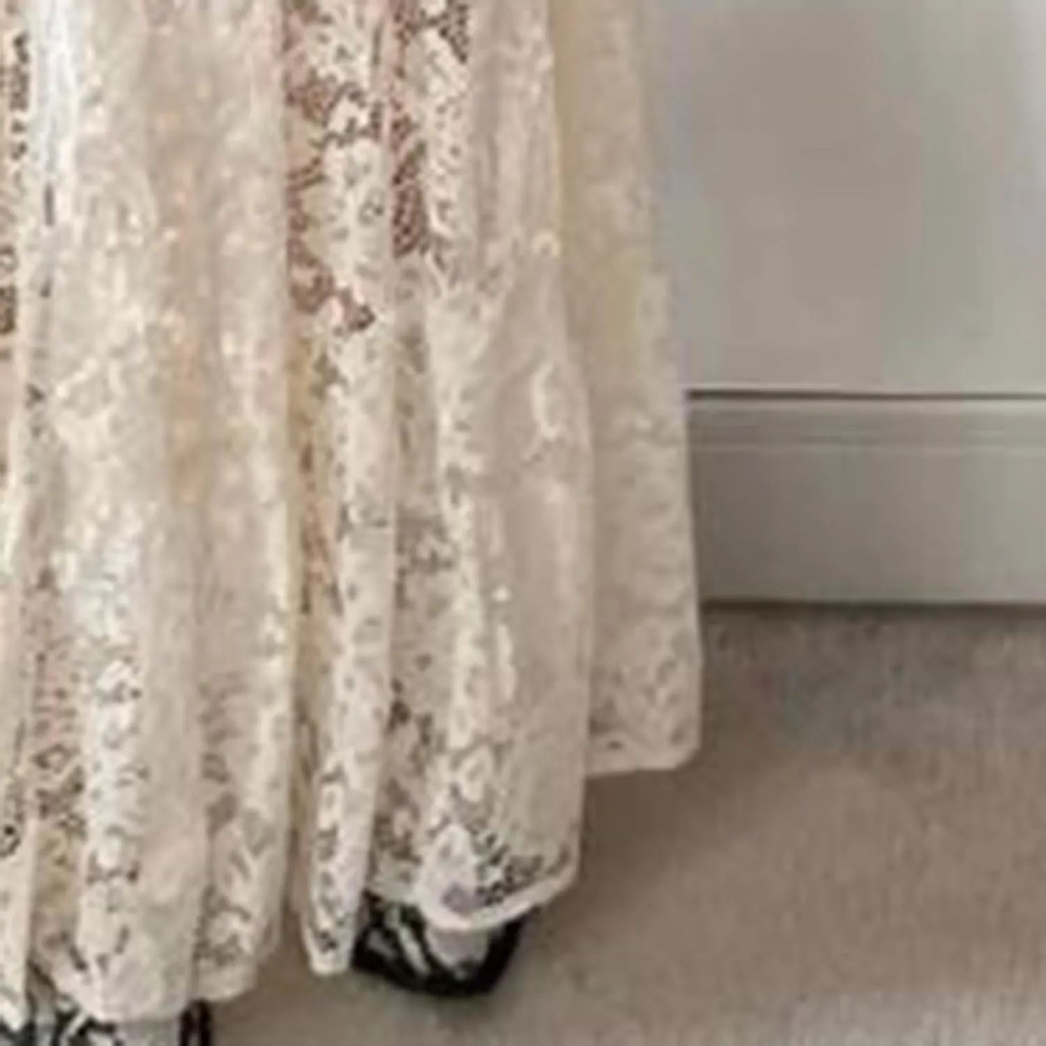 Women Lace Maxi Skirts Y2k High Waist Sheer Mesh Long Skirt Boho See Through Slim Fit Midi Skirt Streetwear