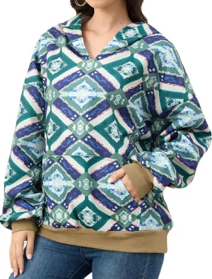 Womens Camo Hoodies Print Oversized Hooded Sweatshirts Pullover Trendy Loose Fit Long Sleeve with Pocket Casual