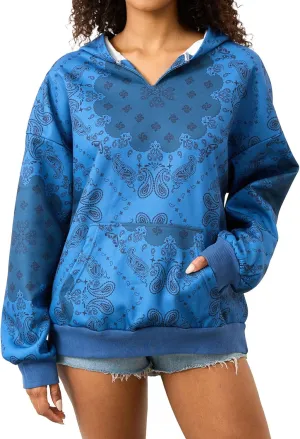 Womens Camo Hoodies Print Oversized Hooded Sweatshirts Pullover Trendy Loose Fit Long Sleeve with Pocket Casual