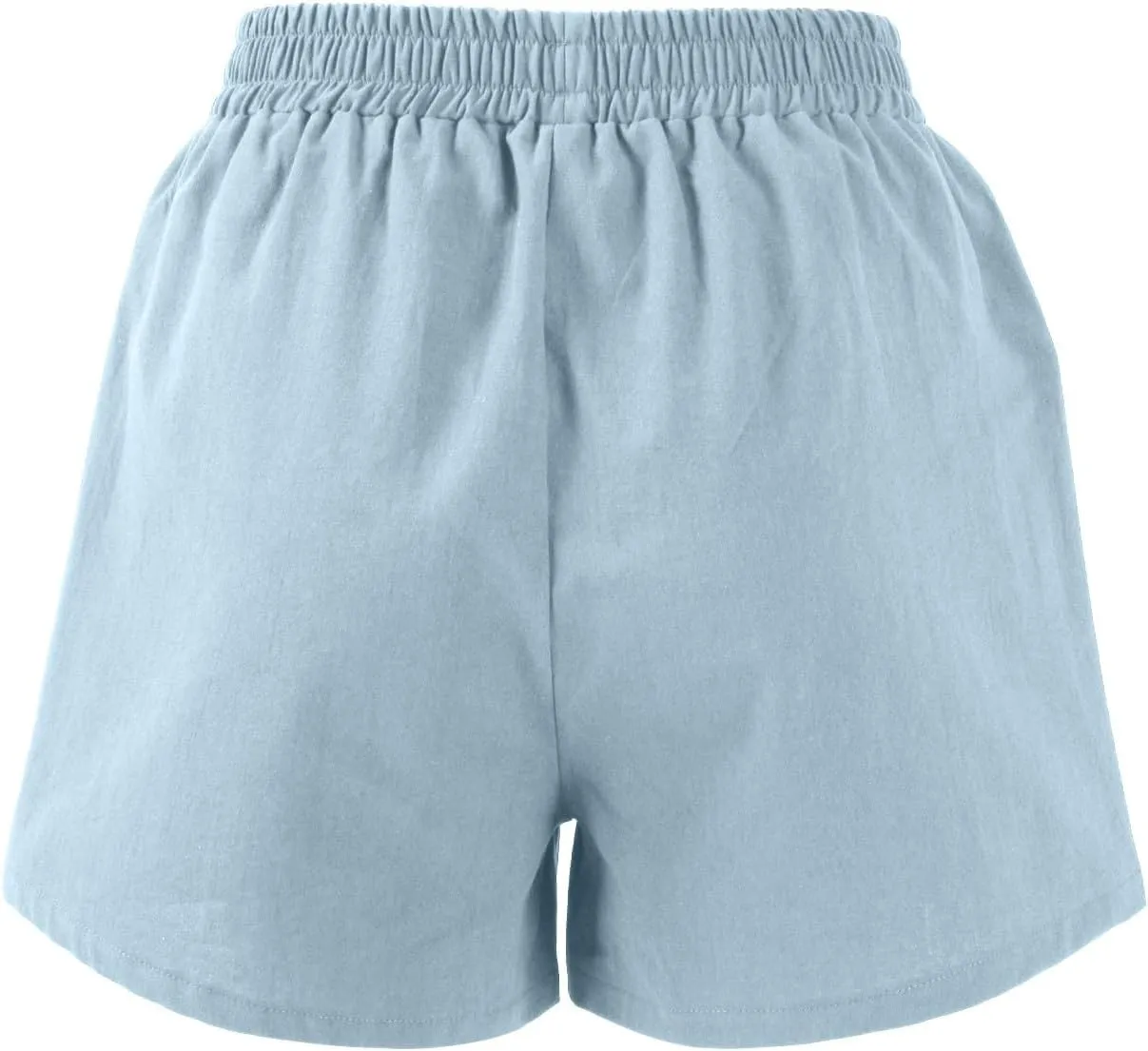 Womens Linen Shorts High Waisted Wide Leg Casual Summer Shorts Loose Fit Comfy Beach Lounge Short Pants with Pockets