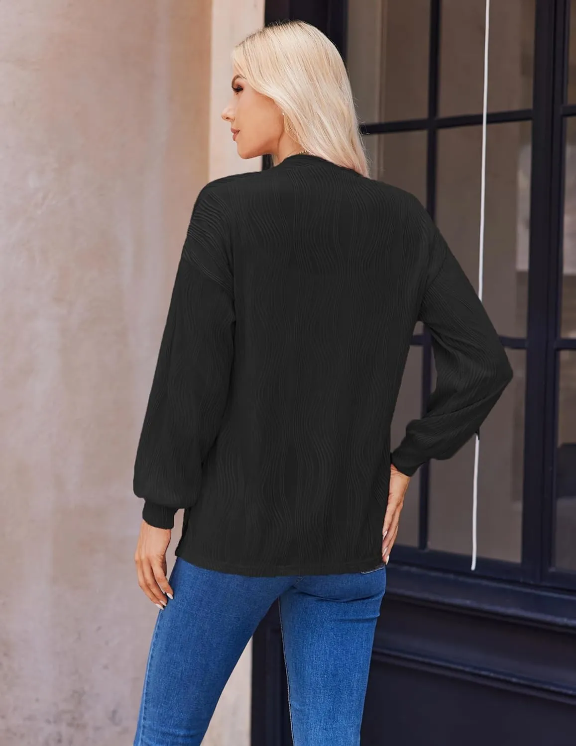Women'S Open Front Cardigan Lightweight Long Sleeve Soft Drape Cardigan Casual Outwear Spring Summer Outfits Jackets