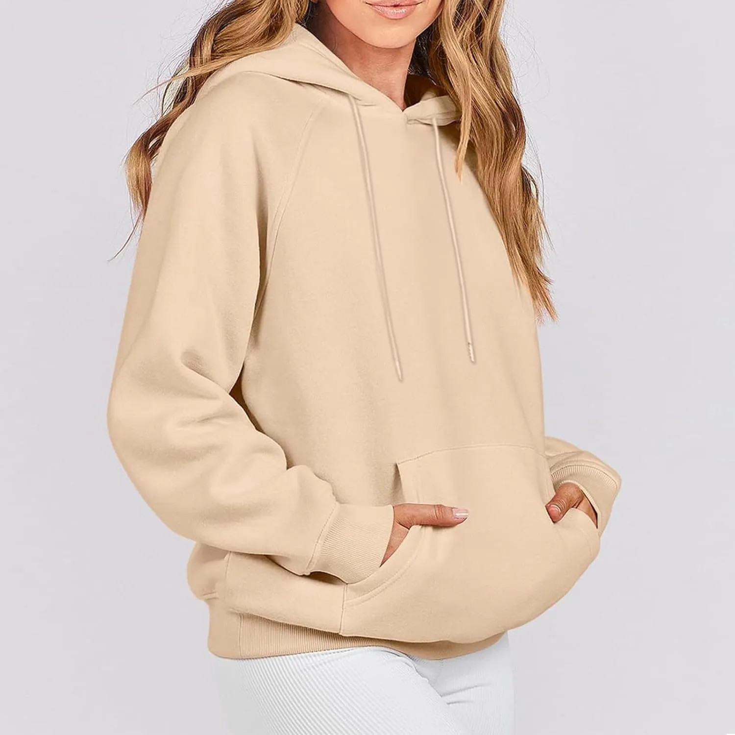 Womens Oversized Hoodies Sweatshirts Fleece Hooded Pullover Sweater Tops Long Sleeve Fall Fashion Outfits Clothes 2023