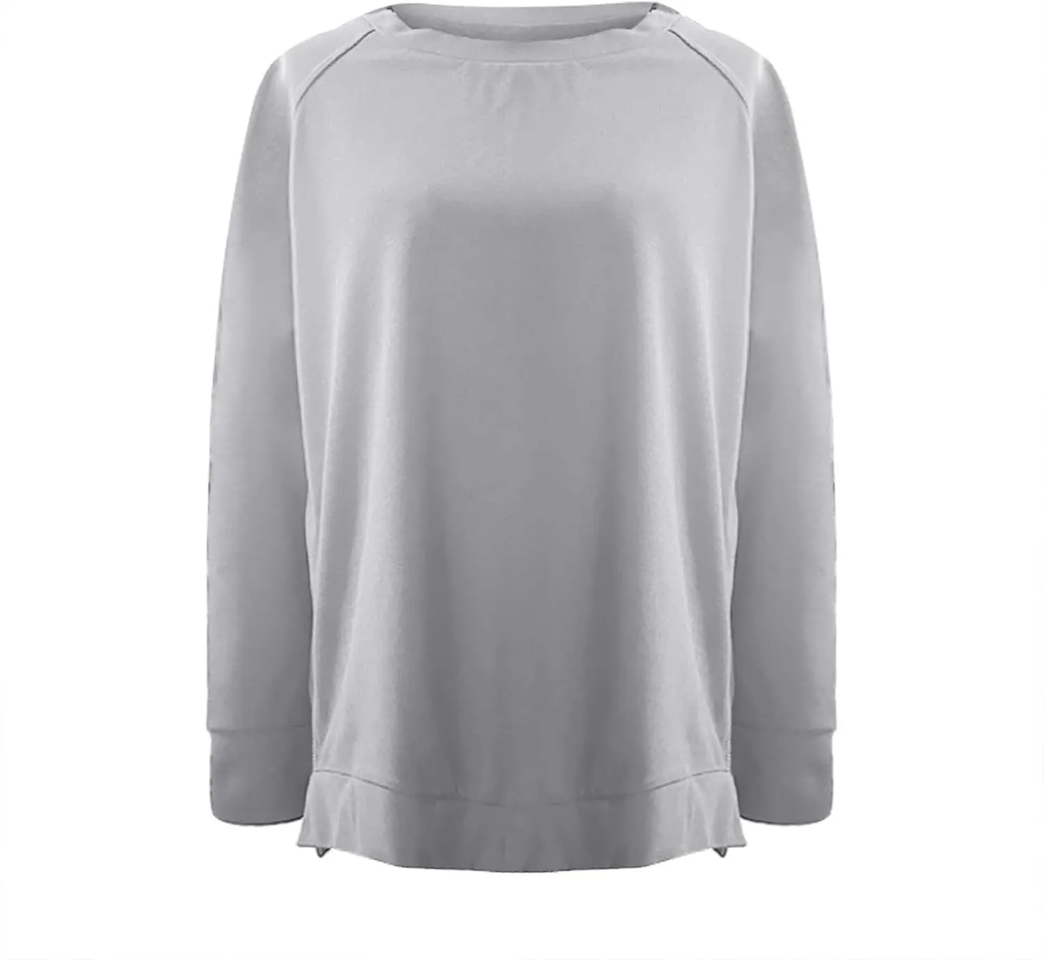 Womens Oversized Sweatshirt Crewneck Long Sleeve Tunic Pollover Side Zipper Hoodie Sweater 2024 Fall Clothes