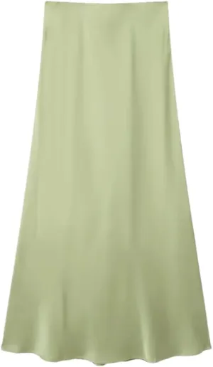 Womens Pleated Skirts Vintage High Waist Slim Fit Straight Party Women Long Skirt