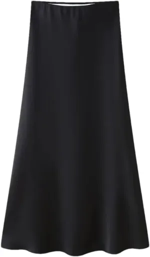 Womens Pleated Skirts Vintage High Waist Slim Fit Straight Party Women Long Skirt