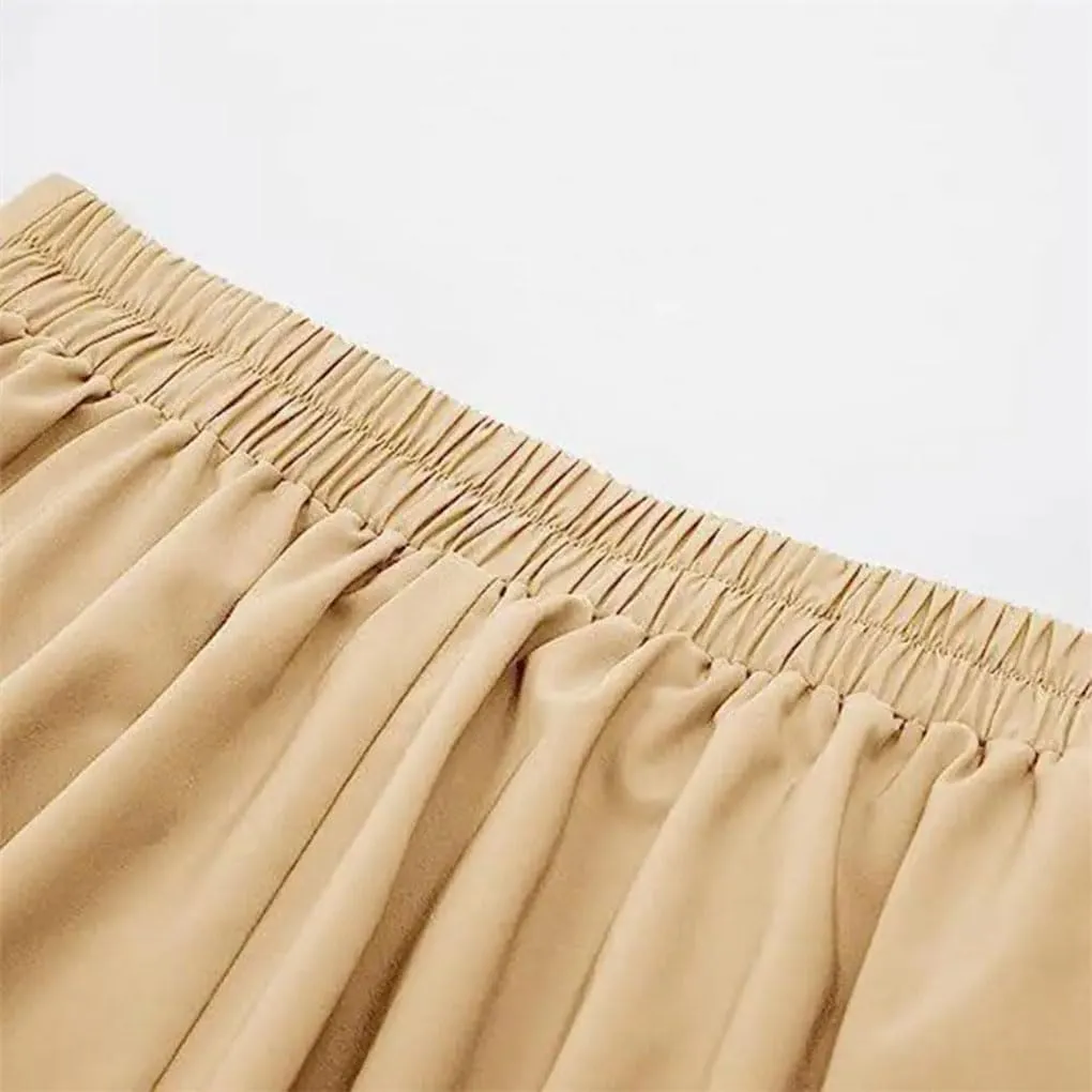 Women's Skirts High Waist A-Line Solid Color Office Casual Midi Skirt