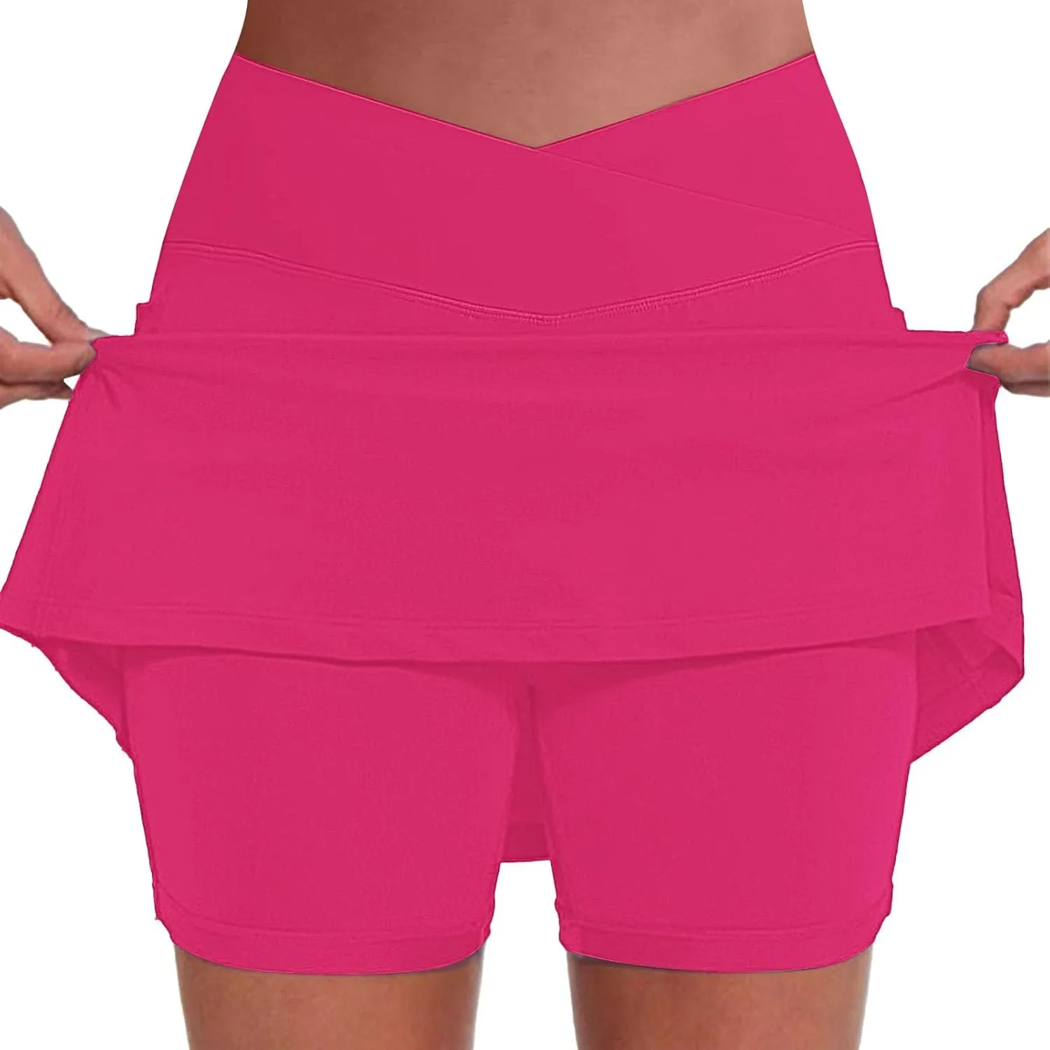 Womens Summer Tennis Skirts with Shorts Underneath,Soft, Pickleball, Athletic, Workout andLightweight with Pockets